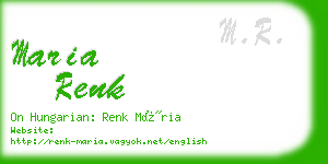 maria renk business card